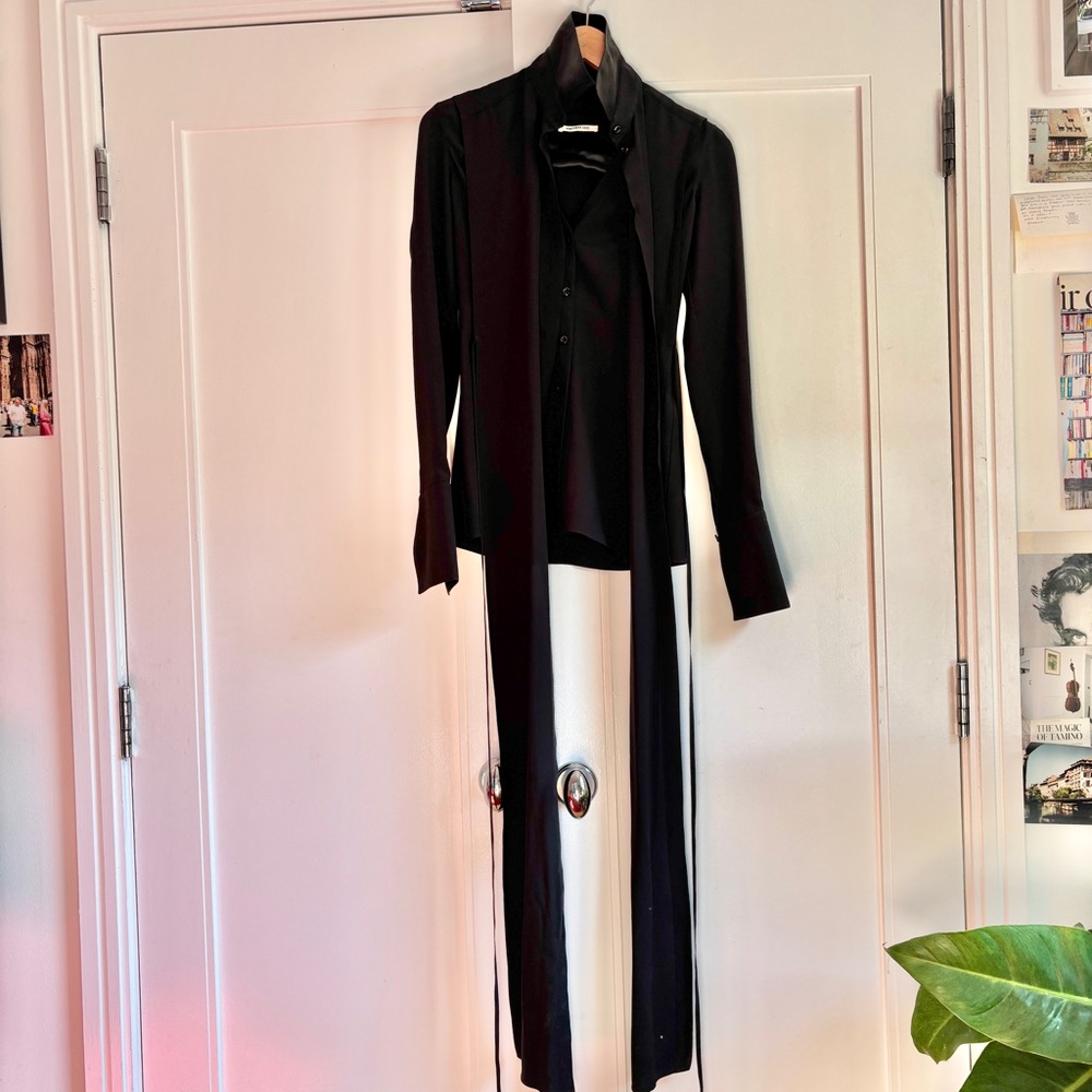 PETER DO black silk blouse F/W 2022